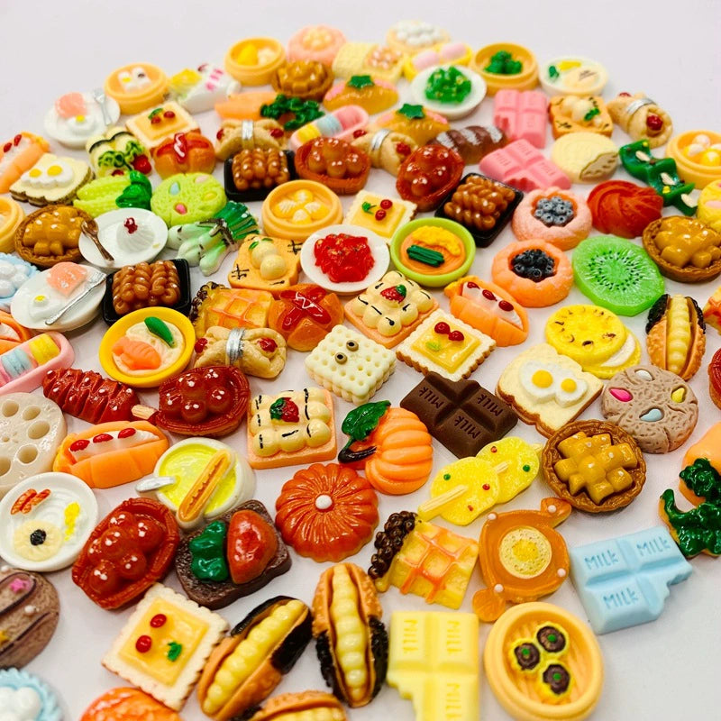 Food Theme DIY Charm Set for Buttercream Slime & Craft Decorations