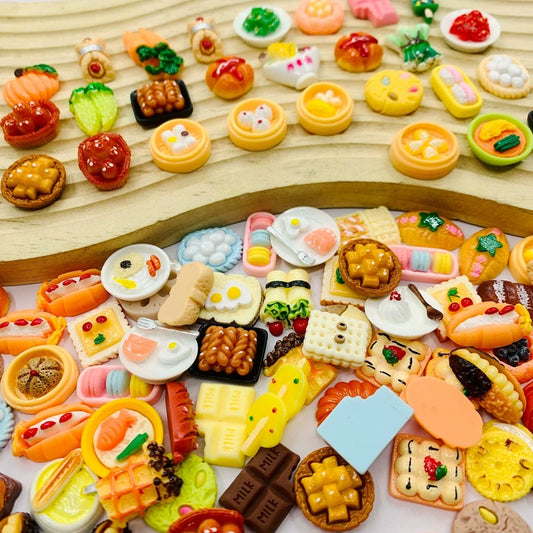 Food Theme DIY Charm Set for Buttercream Slime & Craft Decorations