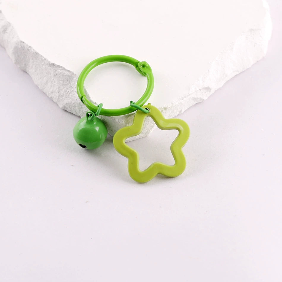 Acrylic Five-Point Star Book Ring Keychain Accessory - Durable and Decorative Carabiner Clip